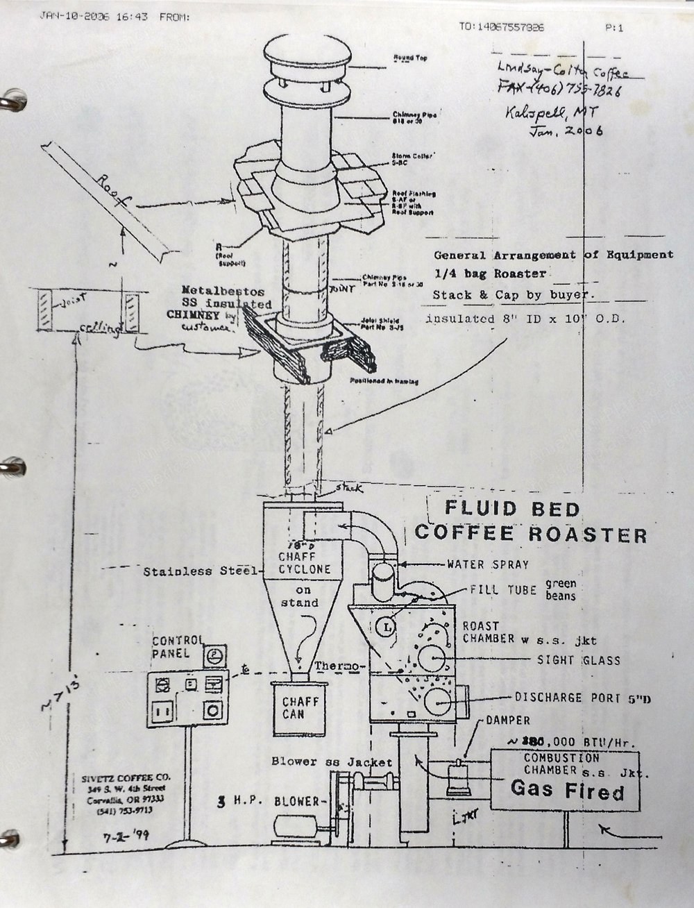 Sivetz, 17 Kilo, 2005, Hot Air Roaster and Cooler, 17 kg Capacity