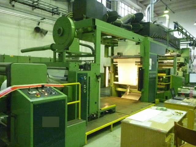 Lemoflex, Central Impression Rotogravure Printer, 1989, 1300mm width, 6-color, 300m/min
