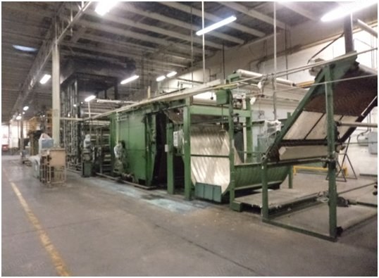 GMC/Monforts Finishing & Sanforizing Range, 1995, 2000mm Working Width, 30 Cans, 30-55 m/min