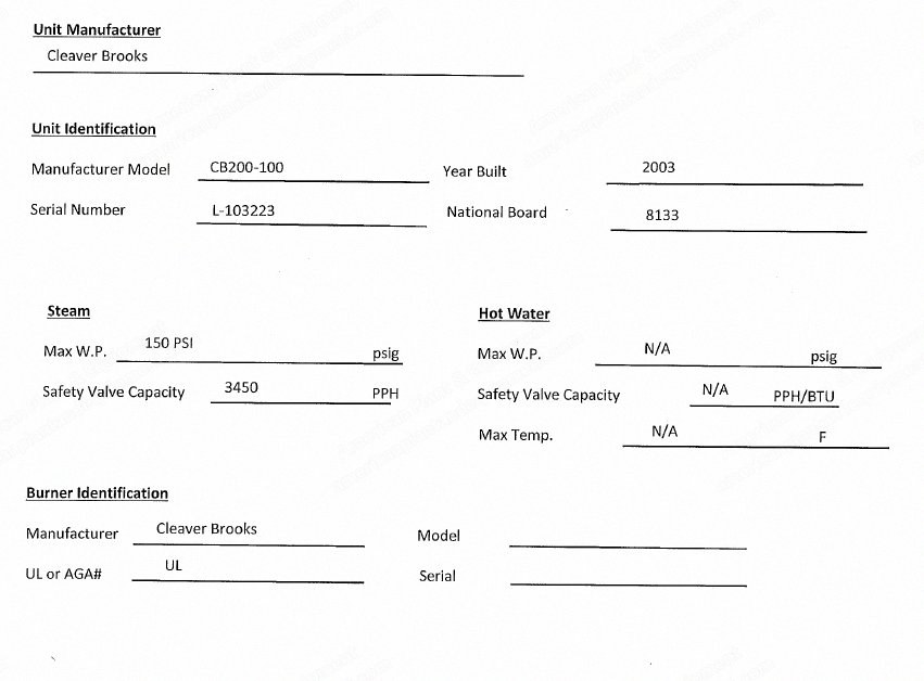 Cleaver Brooks, SMB-100, 2003, 100 HP, 4 Pass, Dual Fuel