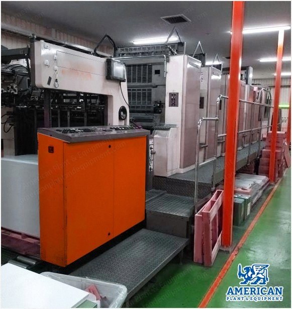 Mitsubishi, 3HVL-5+C, 2006, 5-Color Offset Press with Coater, UV Dryer, 0.2 to 0.8mm Paper Thickness
