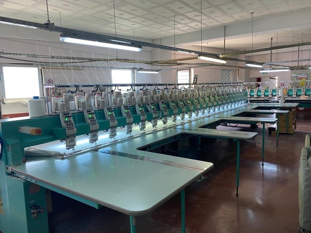 Tajima, TFGN-622, 2007, Multi-Head Embroidery Machines, 22 Heads, 6 Needles, 18-Machine Lot