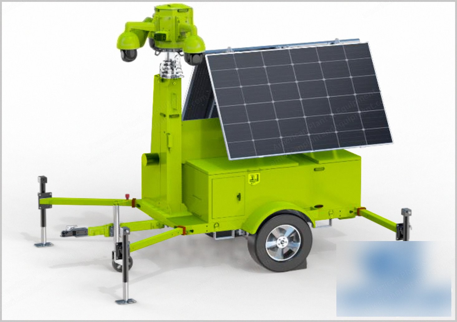 NovaStar, GG132, Mobile Solar CCTV Tower, 7m Height, 2x 450W Solar Panels, 4x 250Ah Gel Batteries