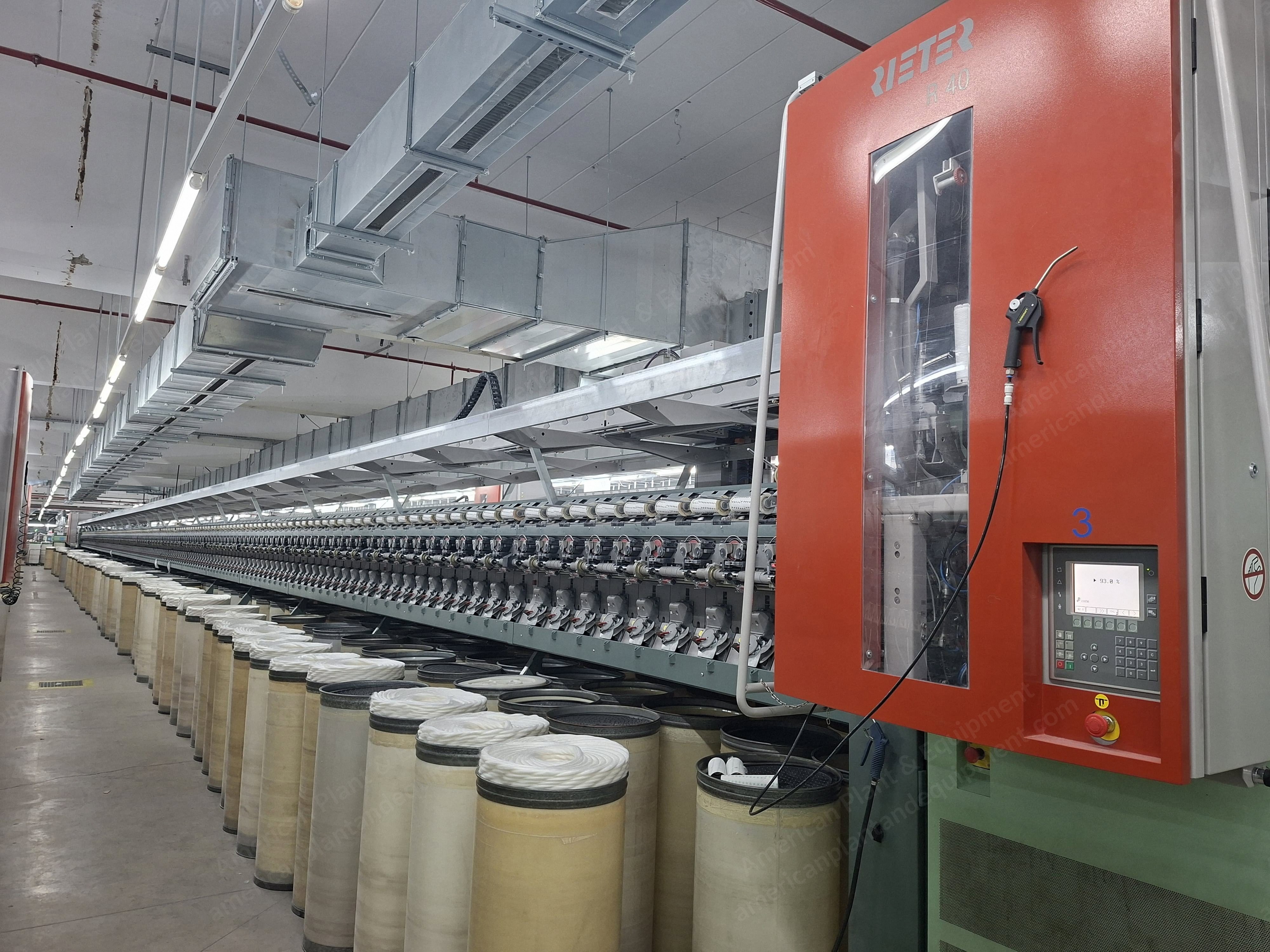 Rieter, R40, 2008, 420 Spindles, 4 Robots, Open End Spinning Machine