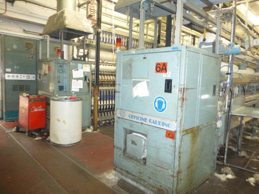 Gaudino, Ring Frames Linked with Gilbos Automatic Twin Coner, 1990 to 2007, 208 Spindles, 120mm Pitch, 90mm Ring Diameter