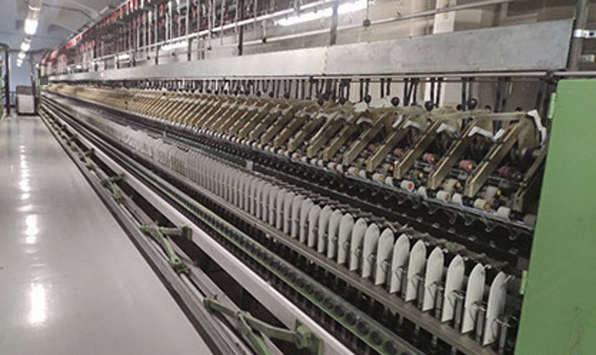 Zinser, Worsted Ringspinning Frame, 1988, 640 Spindles, 75mm Pitch, 48mm Ring Diameter