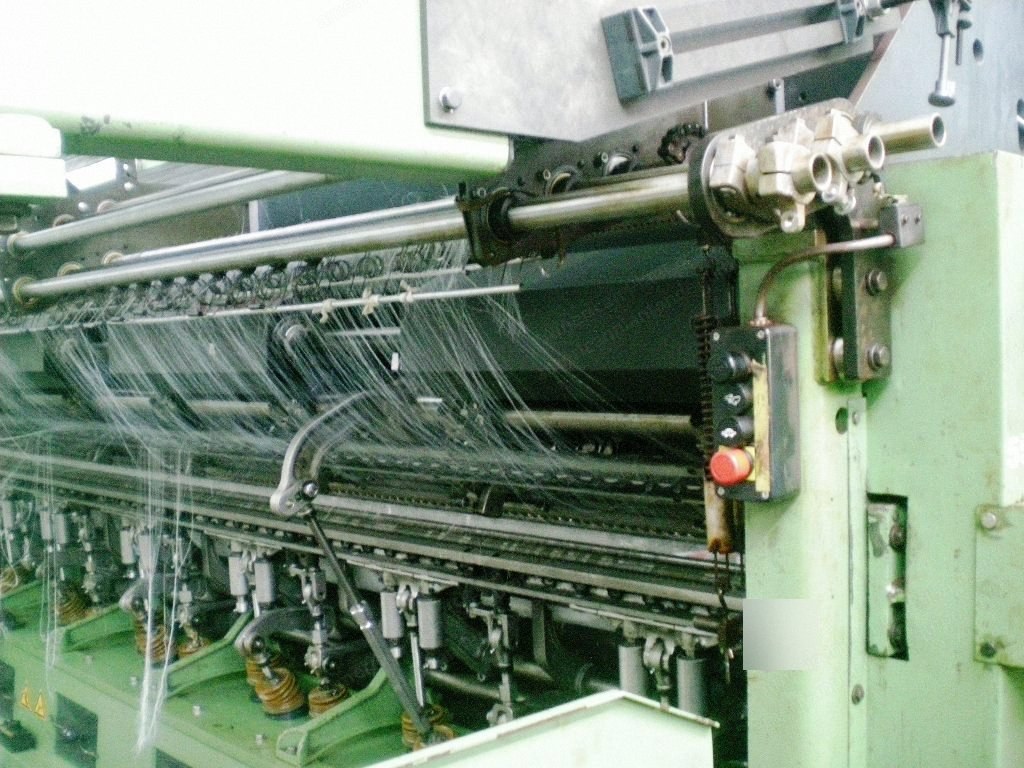 Karl Mayer, RJPC 4 F-NE, 1998, Raschel Knitting Machine, 5840mm (230") Width, 18 Gauge, Jacquard, with Creel