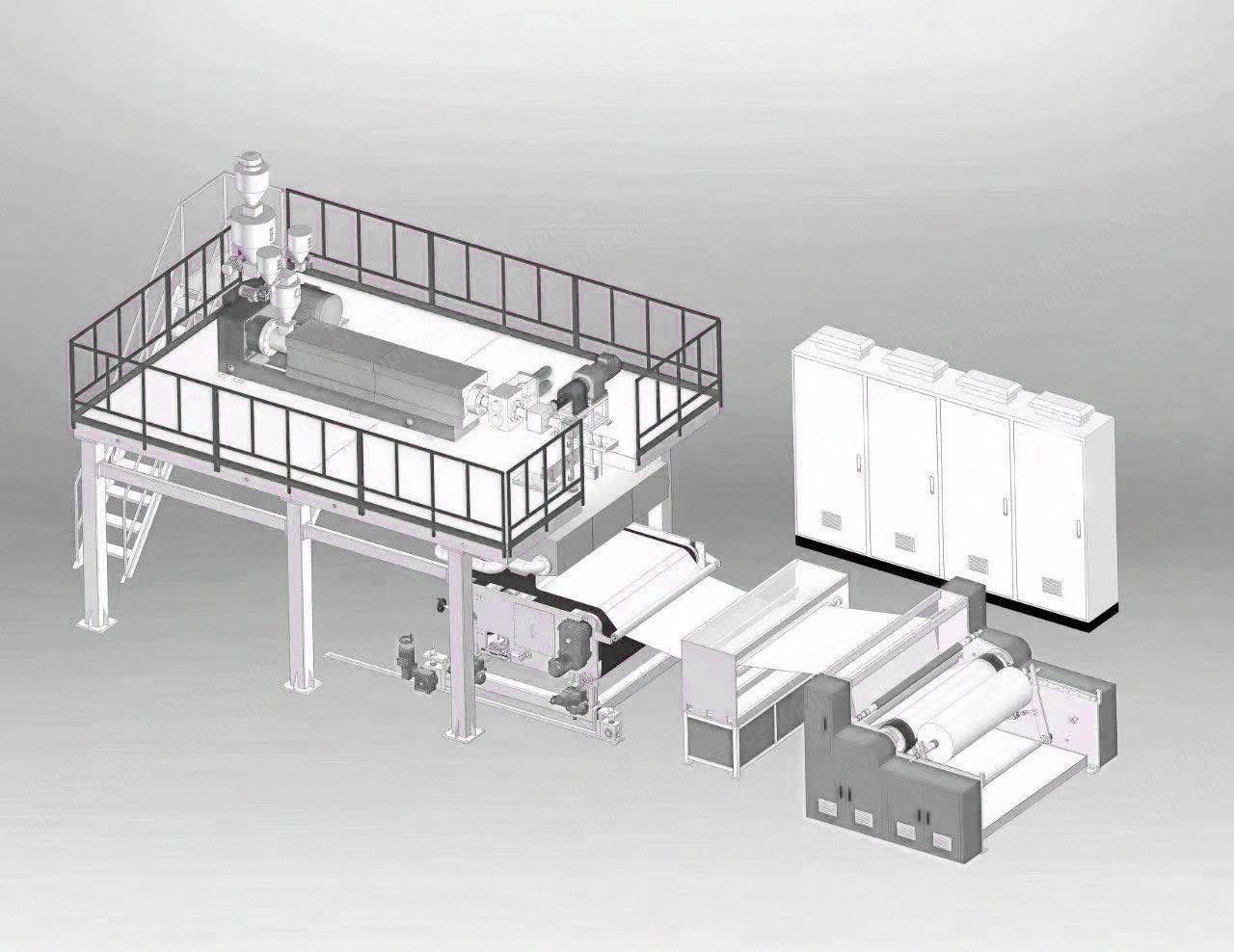 NovaStar, NN114, Fusion-Spraying Non-Woven Production Line, 800mm Width, 120 kW, 300 to 400 kg/24h Output