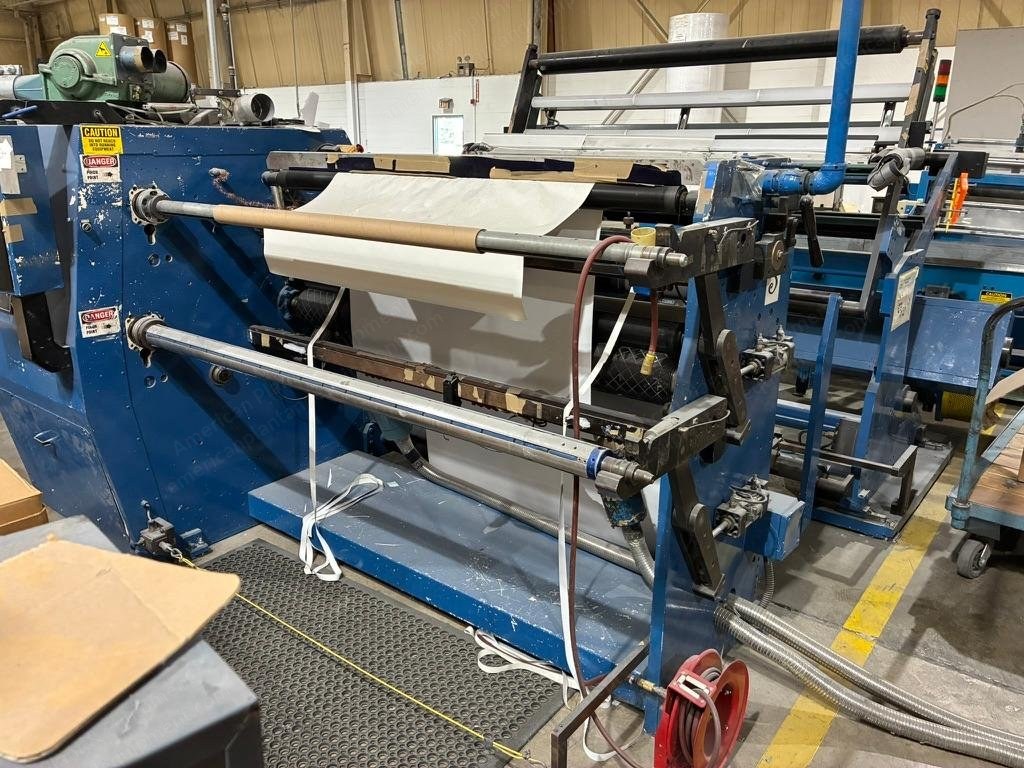 Deacro, DA 653, Slitter Rewinder, 63 inch Web Width, Cantilevered Duplex, Shear Slitting