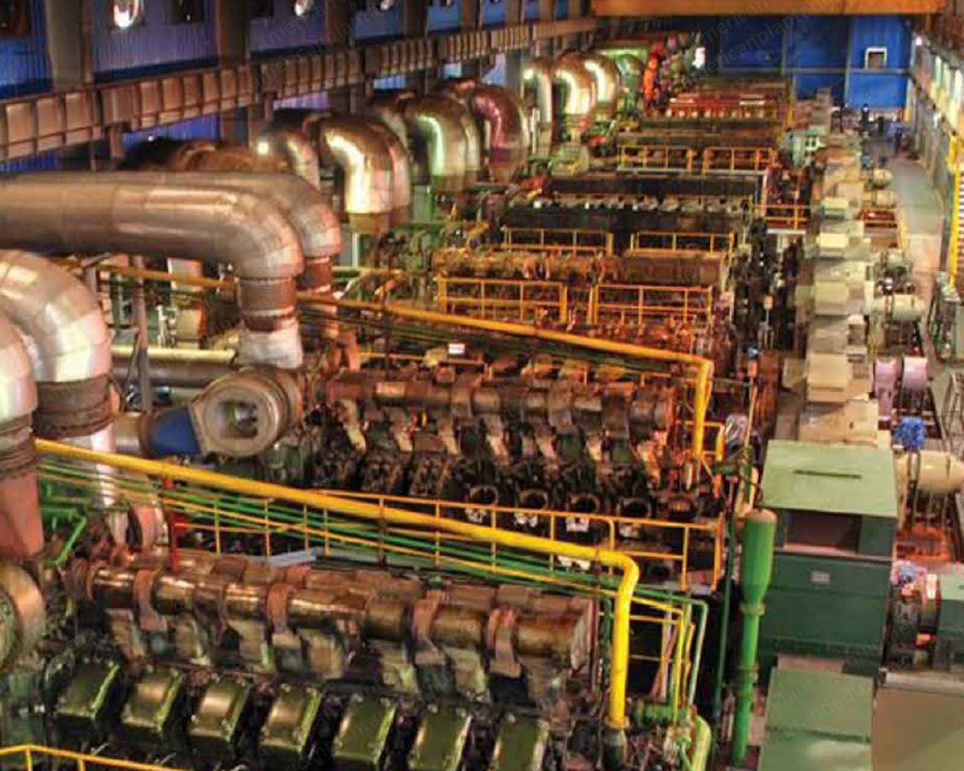 NKK, Niigata, Sulzer, HFO Fired Engine Power Plant, 105 MW, 13 Engine Units, 2 Steam Turbines