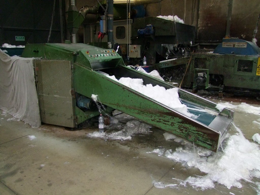 Becherini, Complete Rag Tearing Plant, 3 Drums, 2000mm Working Width, 1992-2002
