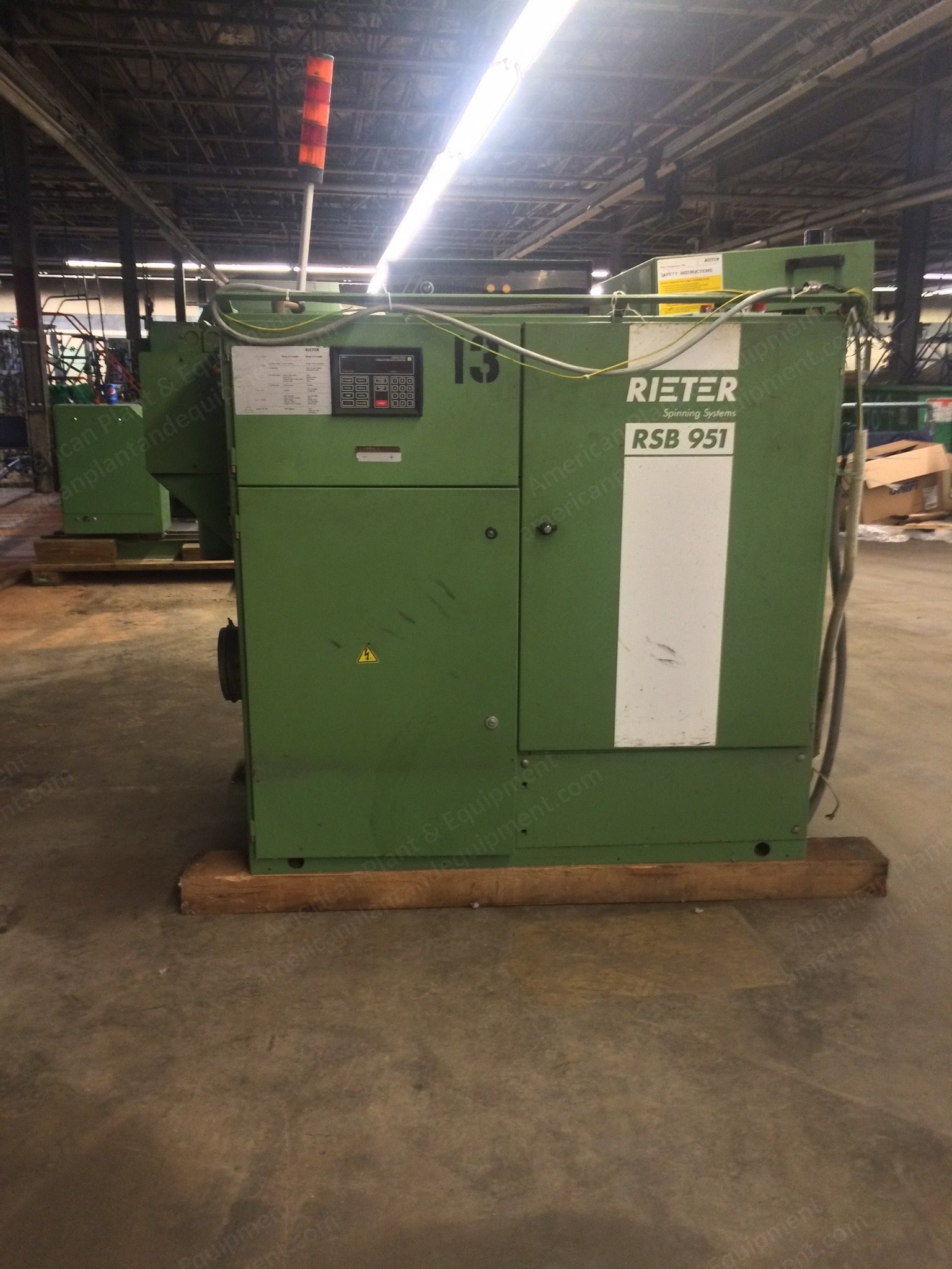 Rieter, RSB-951, 1995, Draw Frame, Finisher with Autolevel, 40" Can Diameter