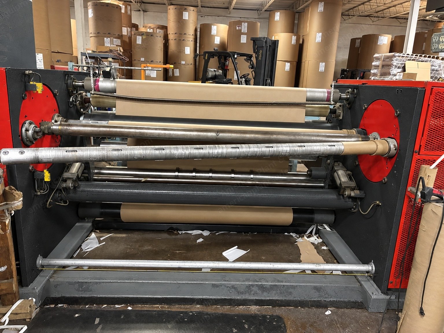 Shanks, Turret Counter Roll Winder, 72 inch Width, 60 inch Unwind, 24 inch Rewind