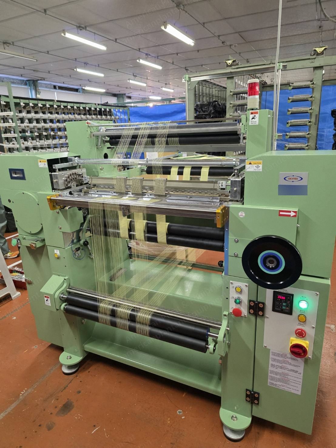 Skytex, VC88EF, Compound Needle Crochet Knitting Machine, 28 Inches Working Width, 12 Gauge, 2 Weft Bars
