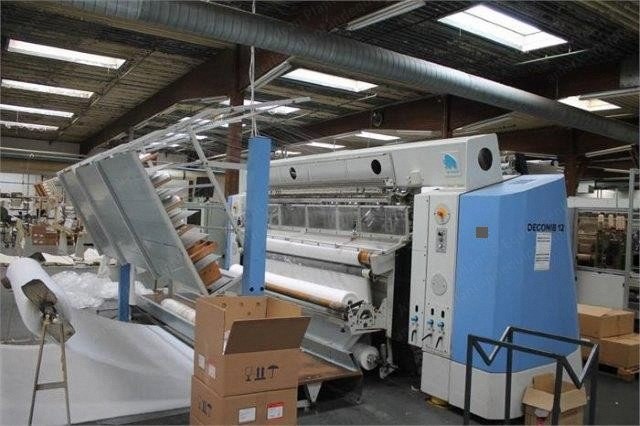 Mammut, VMK-250, 2002, Double-Chain-Stitch Multi-Needle Quilting Machine, 2500mm Max Width, 3 Needle Rows, 1400 rpm