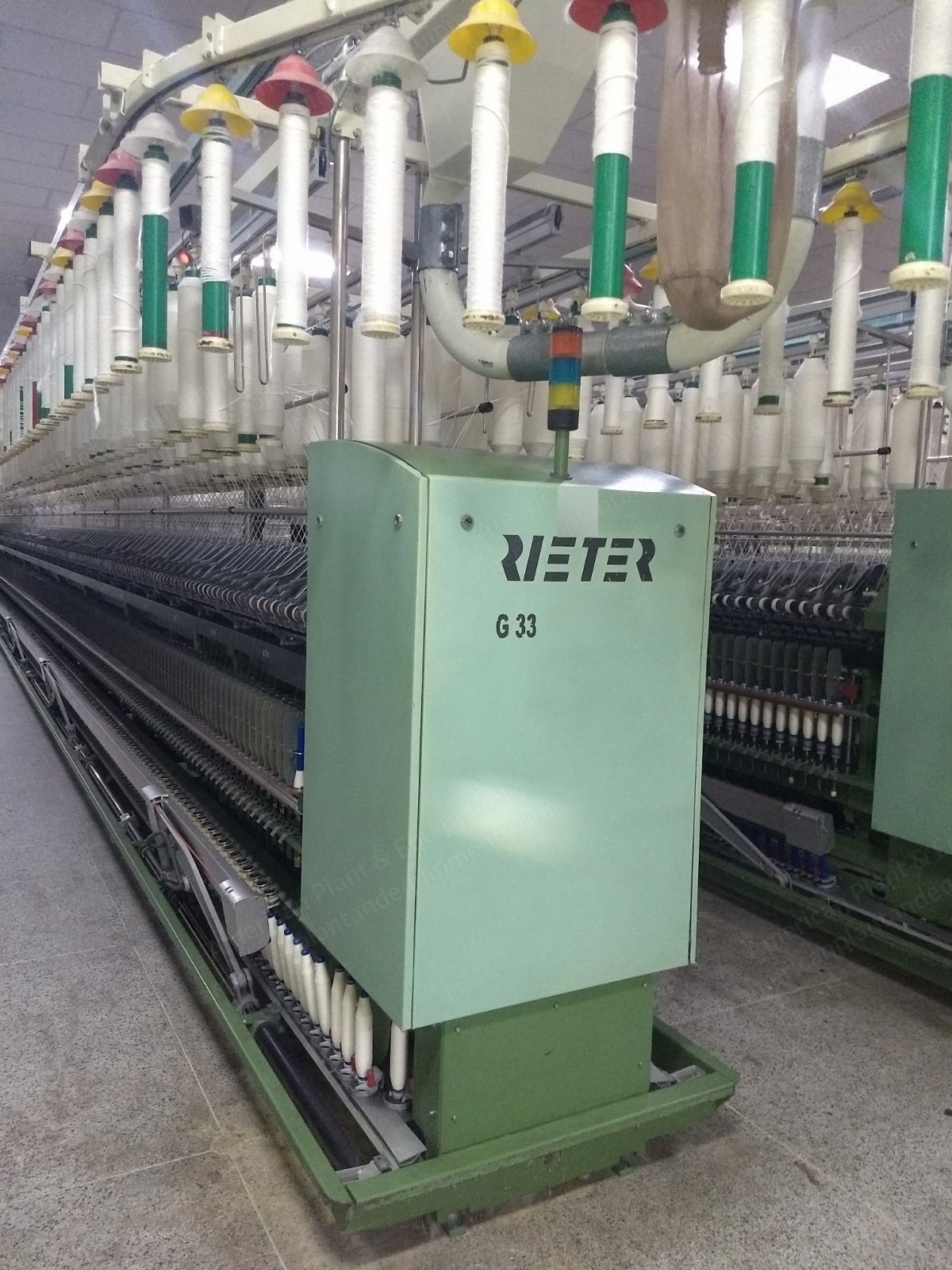 Trutzschler, Rieter, Savio, Complete Ring Spinning Plant, 1986 to 1999, 18000 Spindles, 14x Rieter G33 Spinning Machines