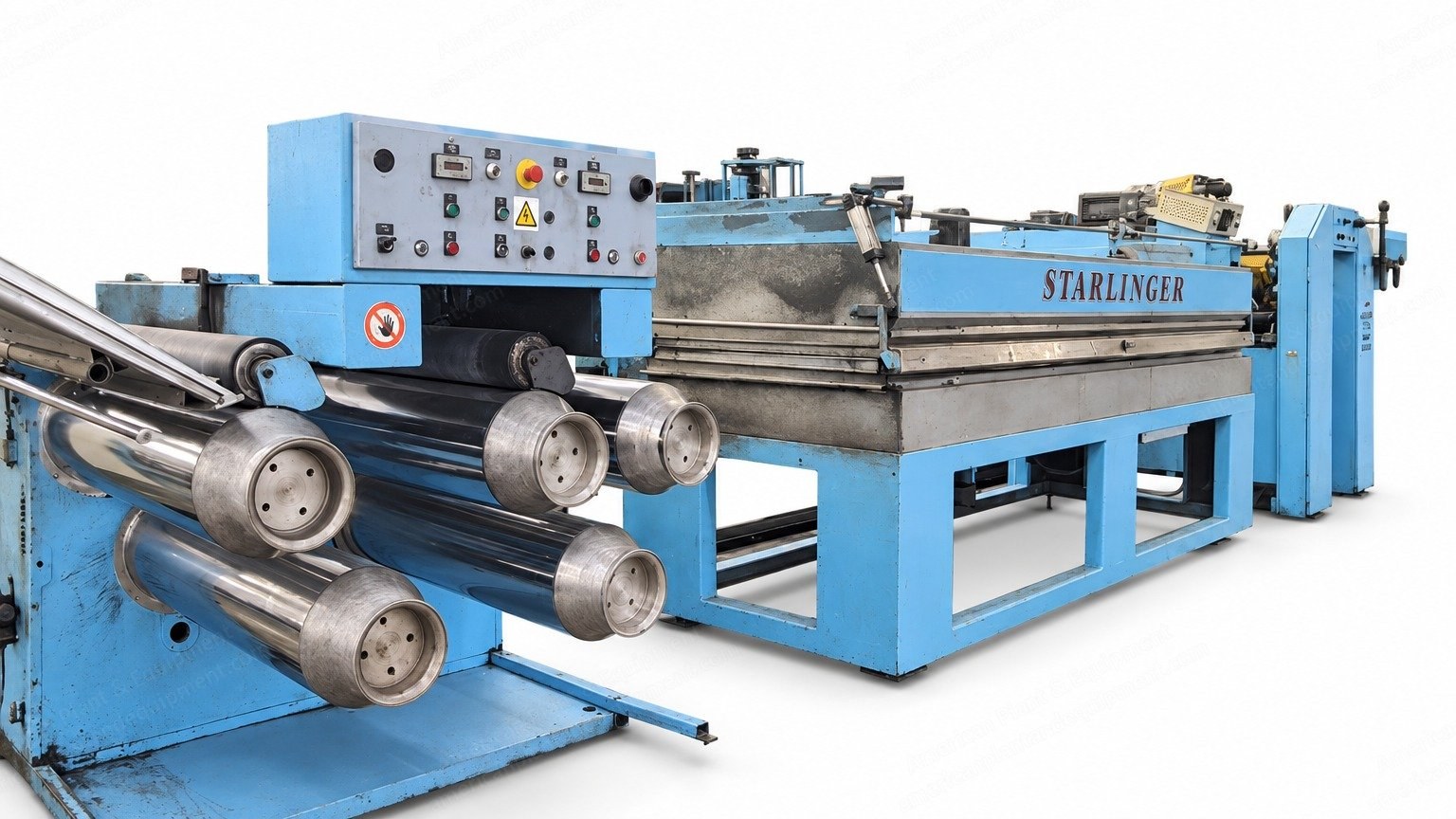 Starlinger, Starex 1000 Master-90/30 D, 1995, PP Tape Extrusion Line, 1000 mm Die, 300 kg/h, Siemens 170 kW Drive, Dismantled