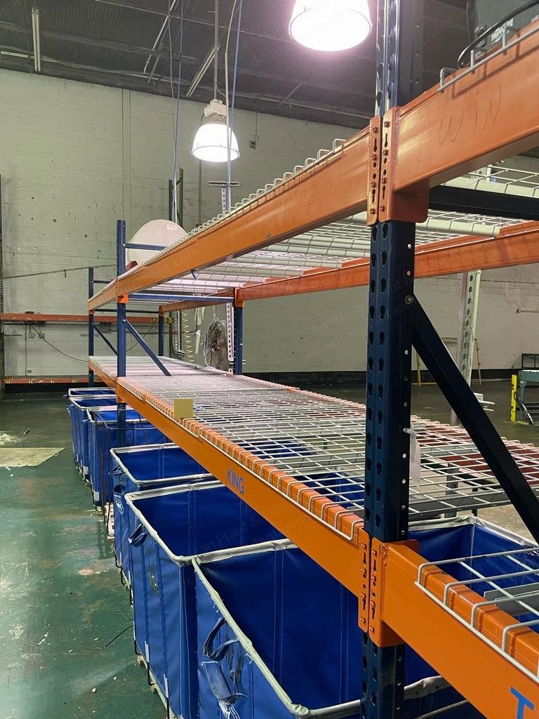 3 Small Shelves, Blue and Orange, 12' x 42"