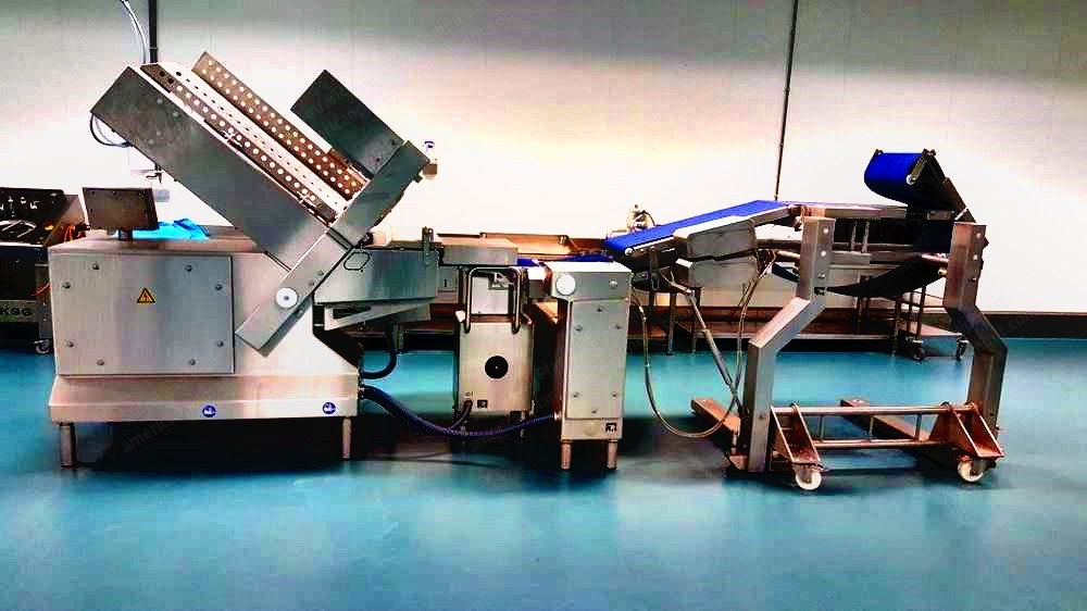 Weber, CCS 305-A-200, 2013, Slicing & Weighing Line, 400 RPM, 0.5 to 50mm Cutting Thickness, 800mm Max Length