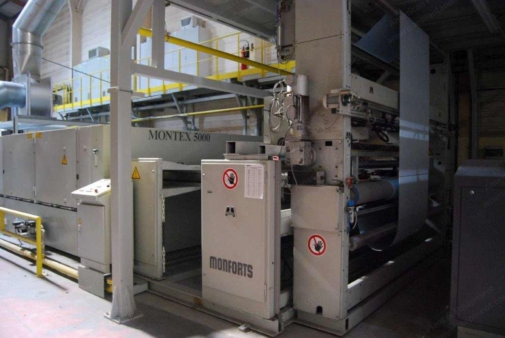 Monforts, Montex 5000, 1997, 3000mm Working Width, 5 Bays, Combination Pin/Clip Chain, Gas Heated