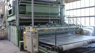 Befama, Fleissner, 2002, Complete Nonwoven Thermo and Spraybonding Line, Width 3200mm