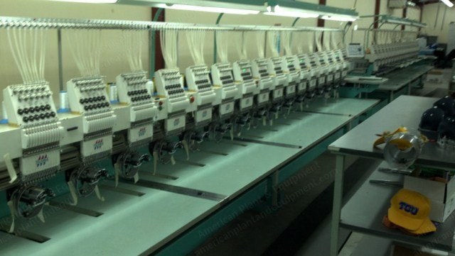 Tajima, TEHX-C1218, 19 Heads, 12 Needles, 36 Flat Frames, 27 Cap Frames