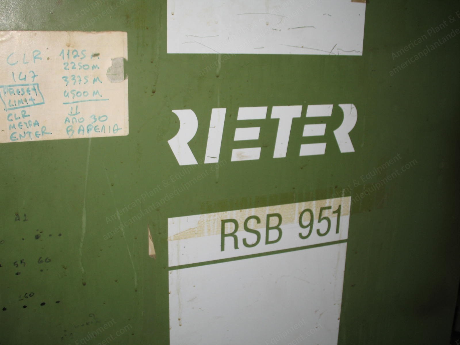 Rieter, g30, Ring Spinning Mill, 1997