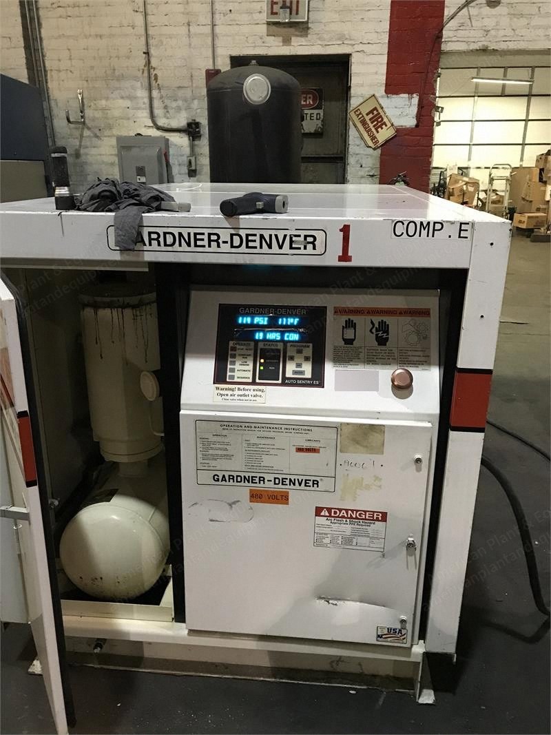 Gardner Denver, EBHQJB, Rotary Screw Compressor, Rebuilt, 50 HP, 230 CFM, 100 PSI, 460V