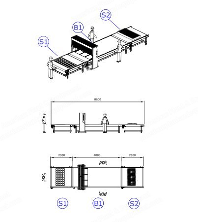 NovaStar, M-2500, 2017, Automatic Hot Melt Glue Line, 2100mm Working Width, Touch Screen Control