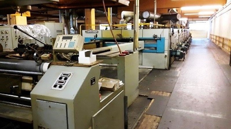 Bruckner Stenter Frame, 1989, WW 2200mm, Vertical Needle Chain, 7 Zones, 2 Gas Burners