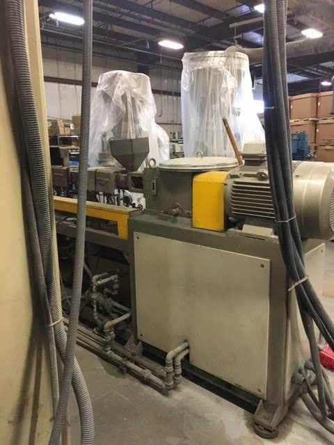 Nanjing, Twin Screw Lab Strand Pelletizing Line, 2006, 40mm, with Main Feeder, Side Stuff Feeder