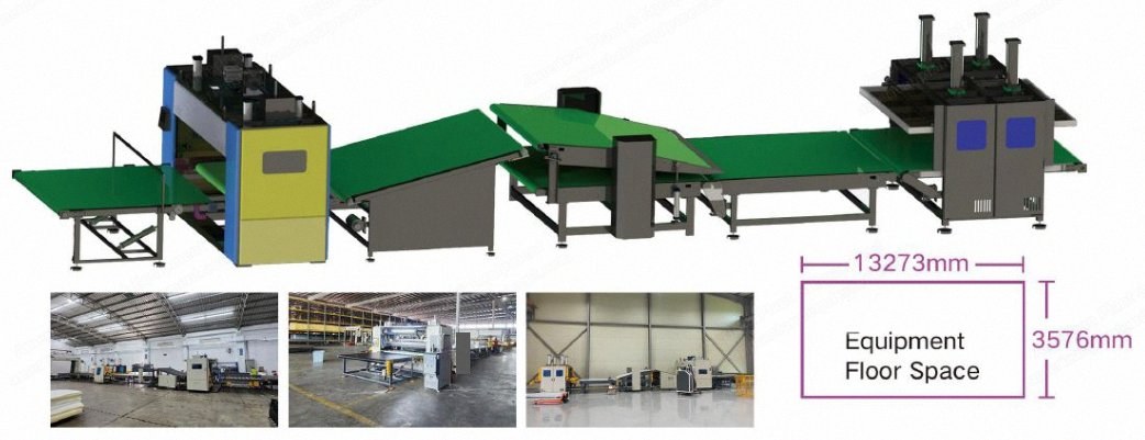 NovaStar, MA258, PUR Glue Coating Line, Max Foam Width 2150mm, Max Foam Thickness 350mm, 35kW