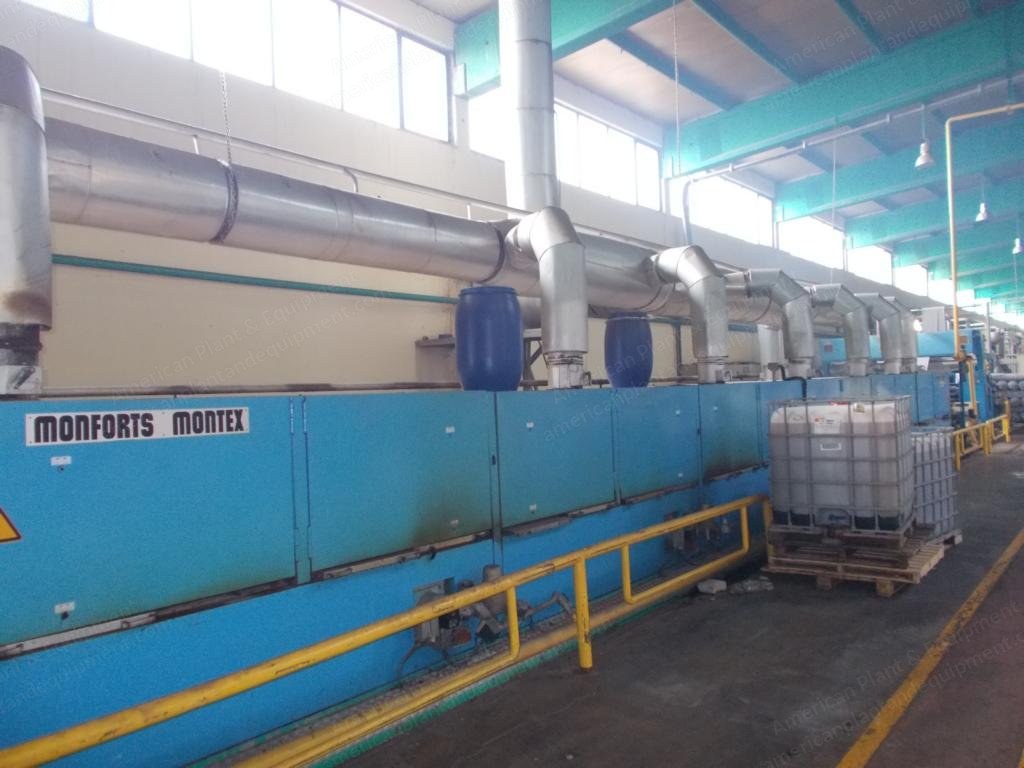 Monforts Tenter Frame, 1997, 2200mm Working Width, 6 Fields, Gas Heated