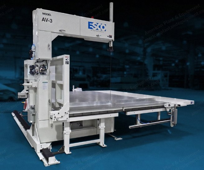 Edge Sweets, AV-3, 2014, Automatic Vertical Foam Cutter, Dual Blade, Dual Fence, 26ft 5in Blade Length