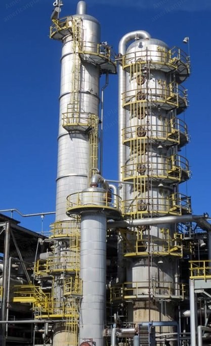 Confab, Mash Distillation Column, 1985, 52700 Gallons, 11.5' x 64', 22 Trays
