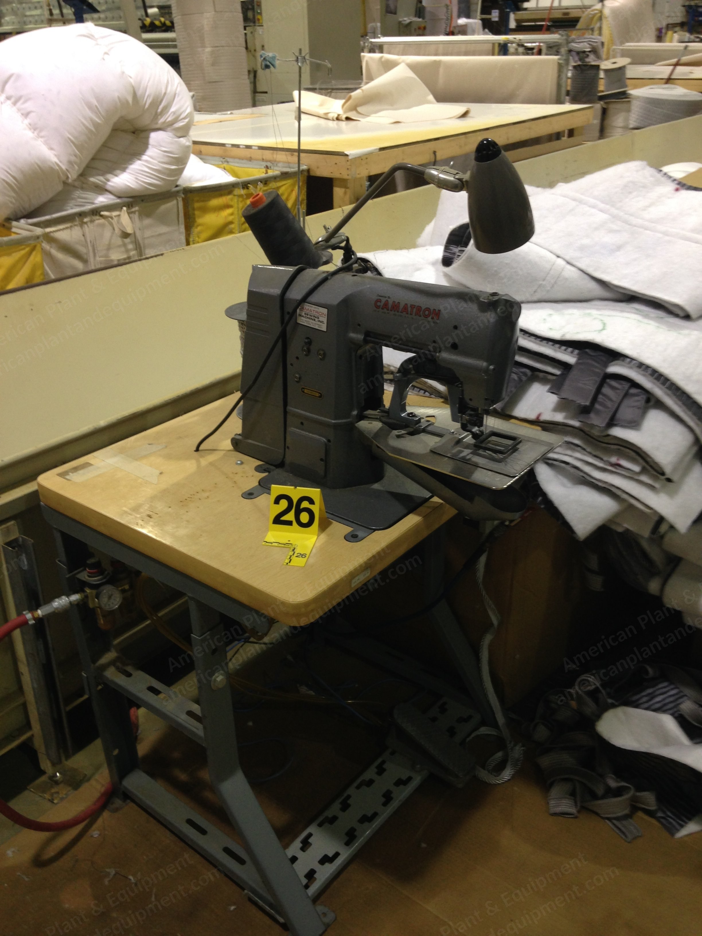 Camatron Sewing Head, with Table, Motor, 2-Position Cone Holder