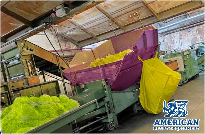 Laroche, Jumbo, 2000, Complete Tearing Line, 1500mm Working Width, 4 Drums, with Autefa Baling Press