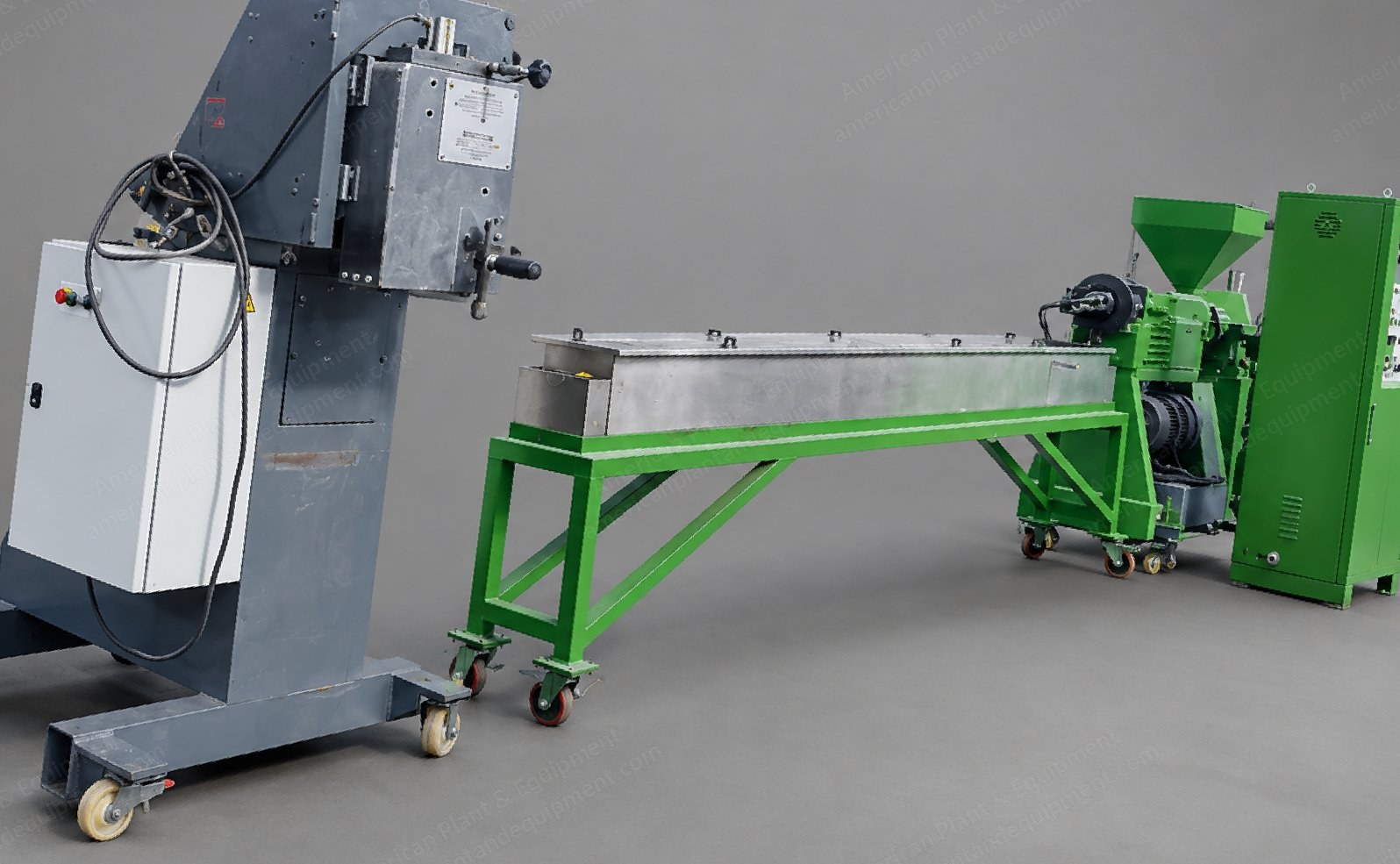 Kween B, Small Lab Compounding Line, 50mm Single-Screw Extruder, L/D 30:1, Water Bath and Pelletizer