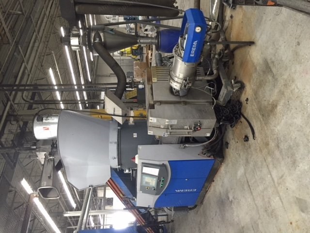 Erema, PC-1109, 2002, 75 kW Cutter Compactor, 110 kW Extruder, HG-154D Hot Die Face Cutting Granulator