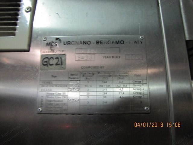 MCS, Multiflow, 2004, HT Dyeing Machine, 800kg Capacity, 4 Ports, Setex 737 Controller