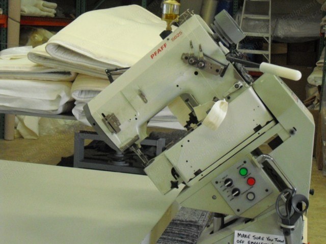 Spuhl Anderson, TE-32, 2009, Tape Edge Machine, Pfaff 5625 Head, 22" Max Mattress Height, Queen Size Table