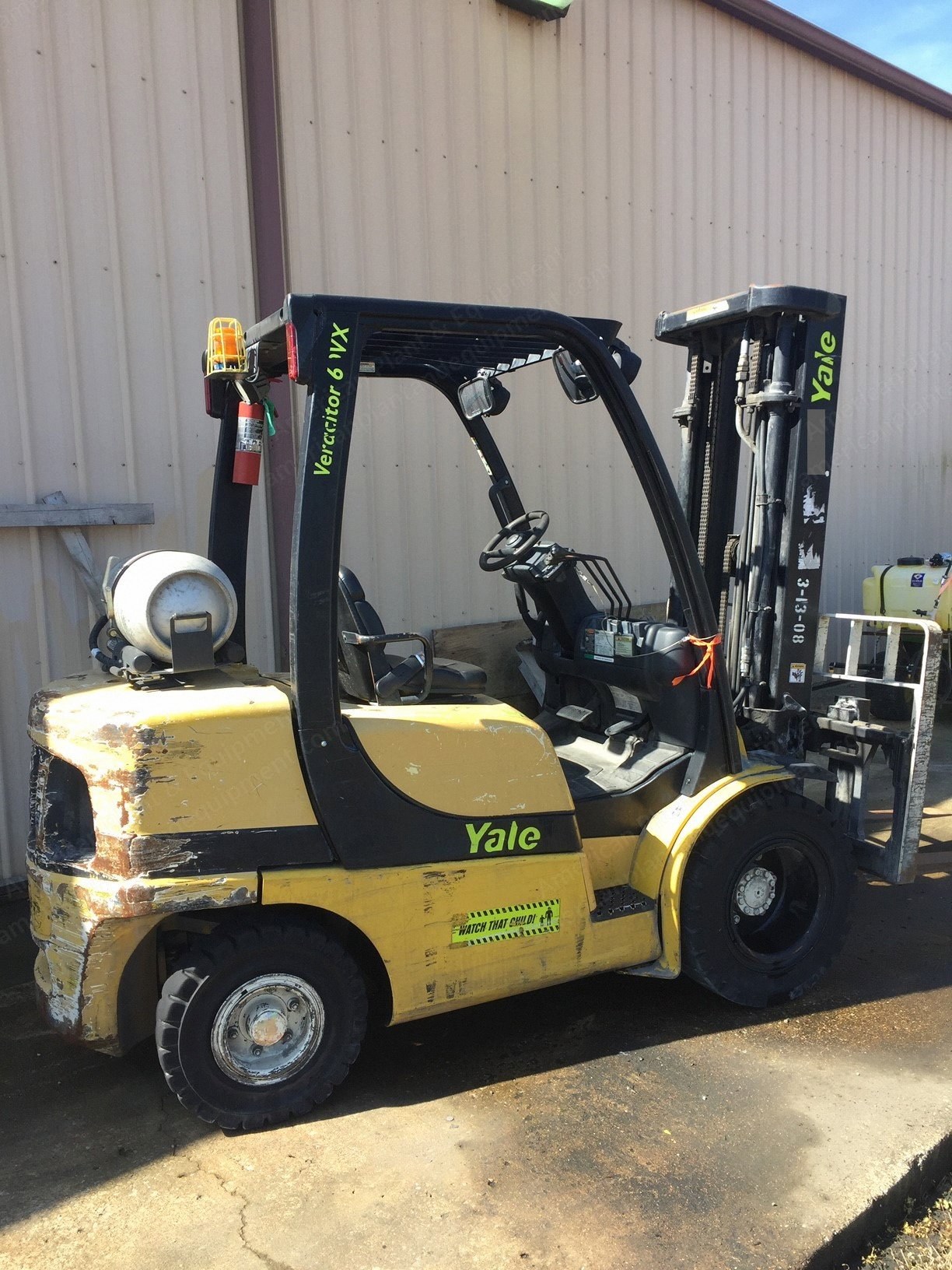 Yale, GLP060VX, 2008, 6000 lbs Capacity, Triple Stage Mast, Solid Pneumatic Tires, Sideshift