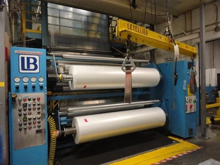 Brampton Engineering, 6" Monolayer Blown Film Line, 6" Extruder, 400 HP, 106" Oscillating Nip