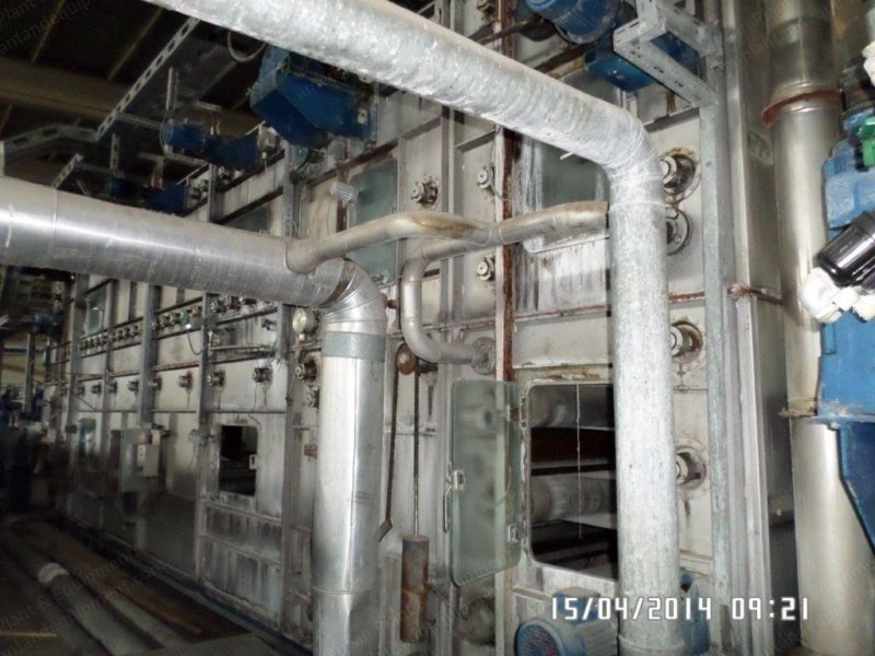 Brugman, Continuous Bleaching Line, 1996, 2000mm Roller Width, 1800mm Fabric Width, 20 Cylinders Drum Dryer