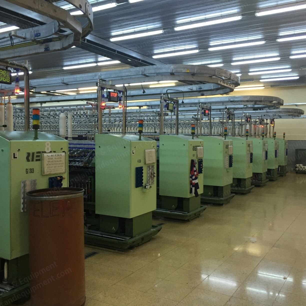 Rieter, G33, 1999, Cotton Ring Spinning Frame, 1200 Spindles, 40mm Ring Diameter, 70mm Gauge, Linked to Murata Winder
