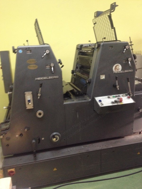 Heidelberg, GTO 52, 1994, 2 Colors, 360x520mm, Alcolor Dampening