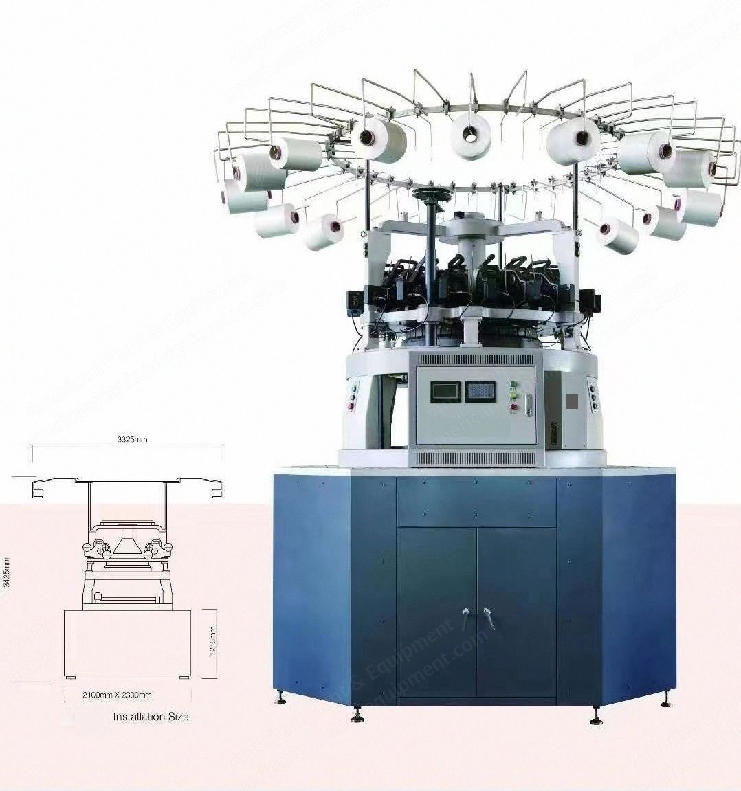 NovaStar, KH127, Circular Knitting Machine for High Pile Fabric, 27" Diameter, 14G, 18F