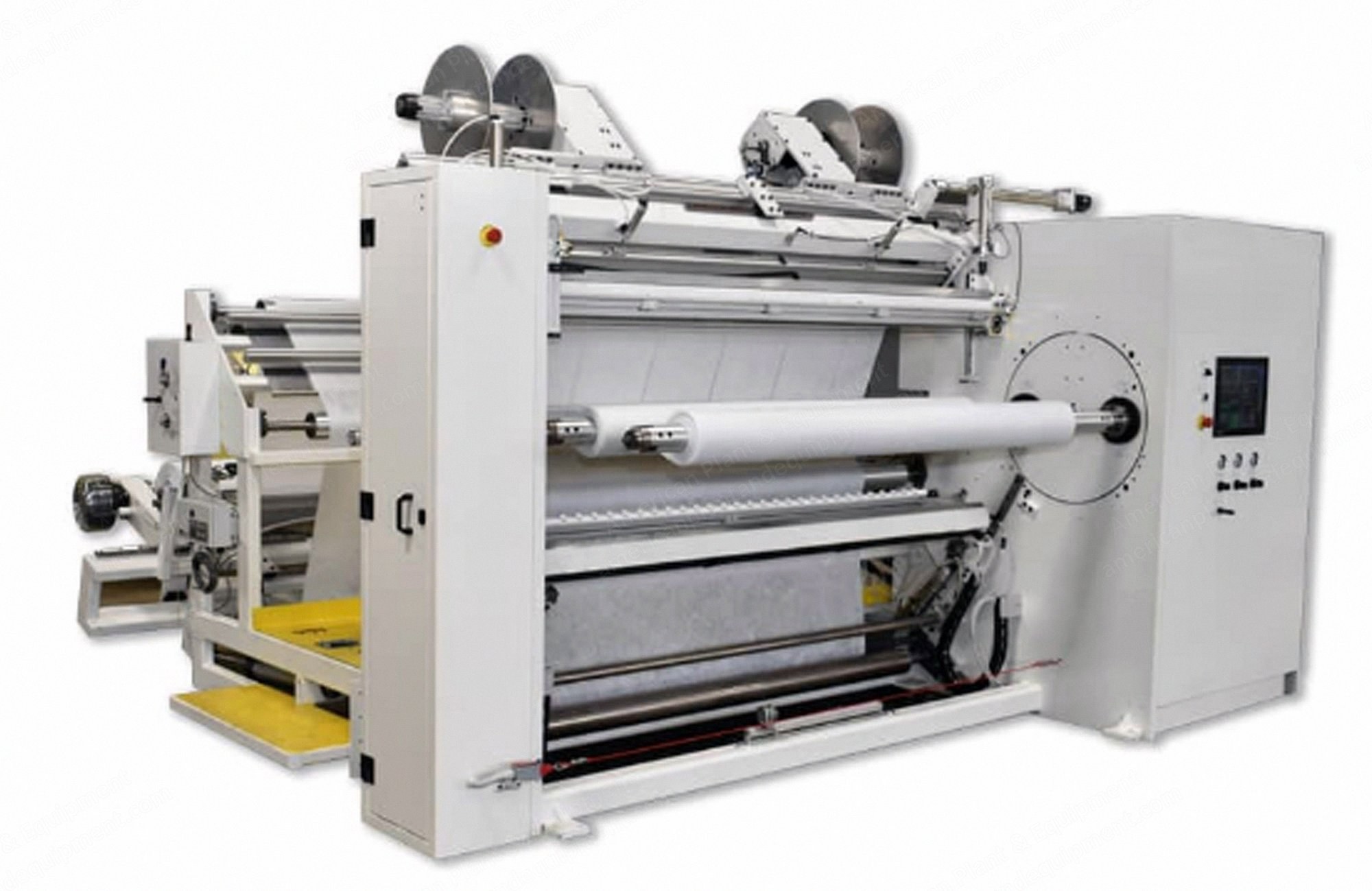 Pinnacle, Simplex Turret Slitter Rewinder, 74" Web Width, 40" Max Unwind Diameter, 20" Max Rewind Diameter