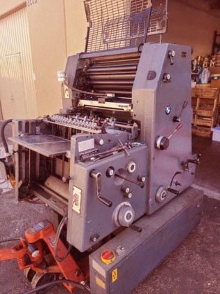 Heidelberg, GTO-52, 1983, 1 Color, Sheet-Fed Press, Kompac III Dampening