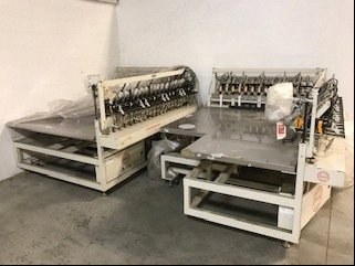 Atlanta Attachment, 1331B, Automatic Ergonomic Foundation Cover Stretch & Staple Machine